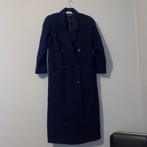 LA VOGUE DARK BLUE WOOL COAT